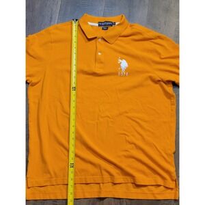 U.S.‎ Polo Assn. XL Orange Polo Shirt Embroidered USPA Logo Number 3 Applique